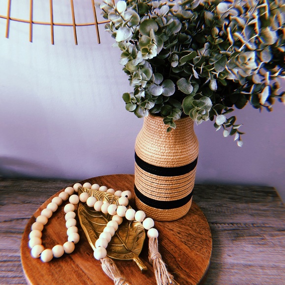 Wood Bead Garlands. Perfect decor piece to warm up your home. - Picture 3 of 4